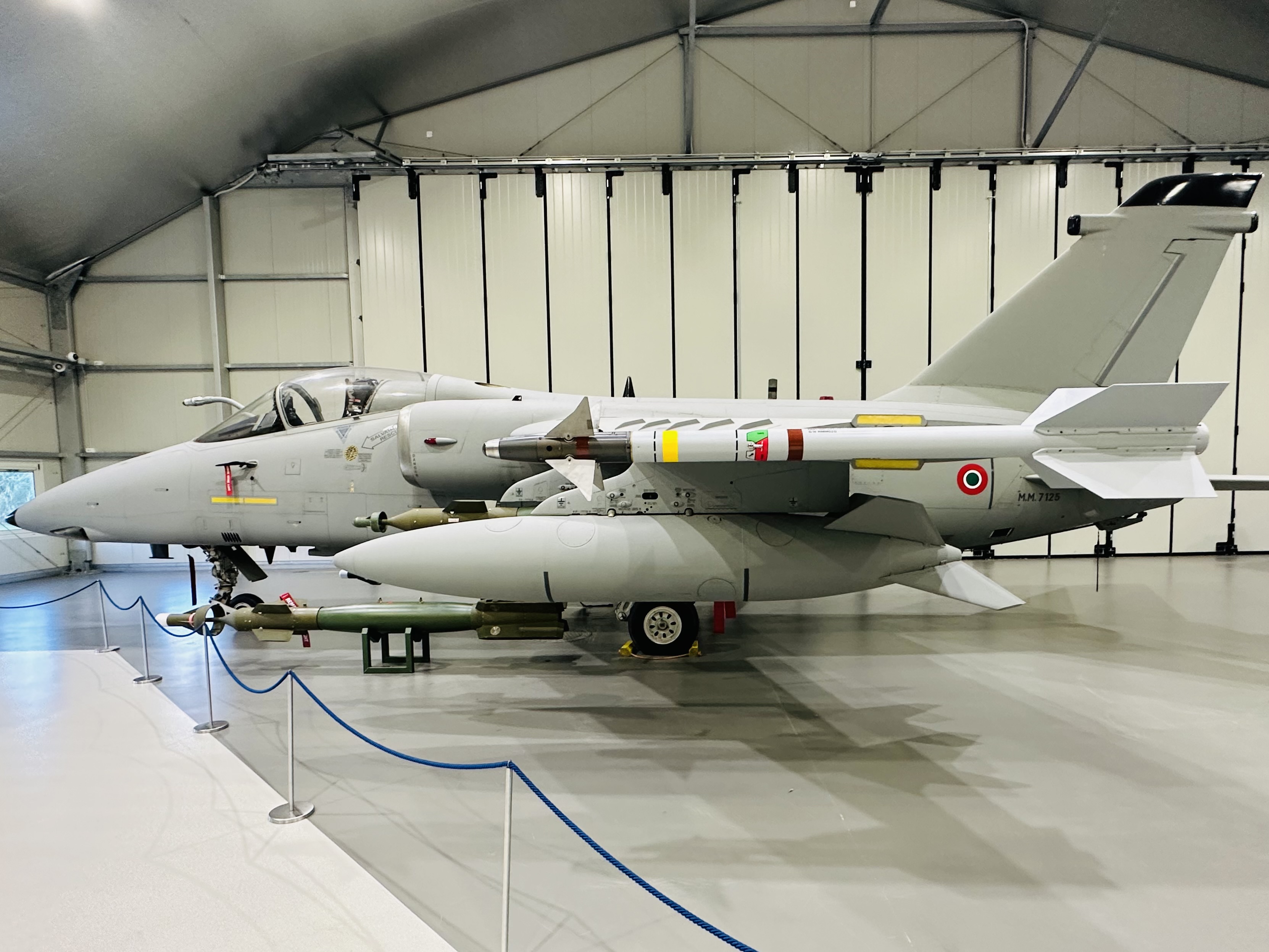 巨大な輸送機や飛行艇が並ぶHANGAR 100内部の展示空間