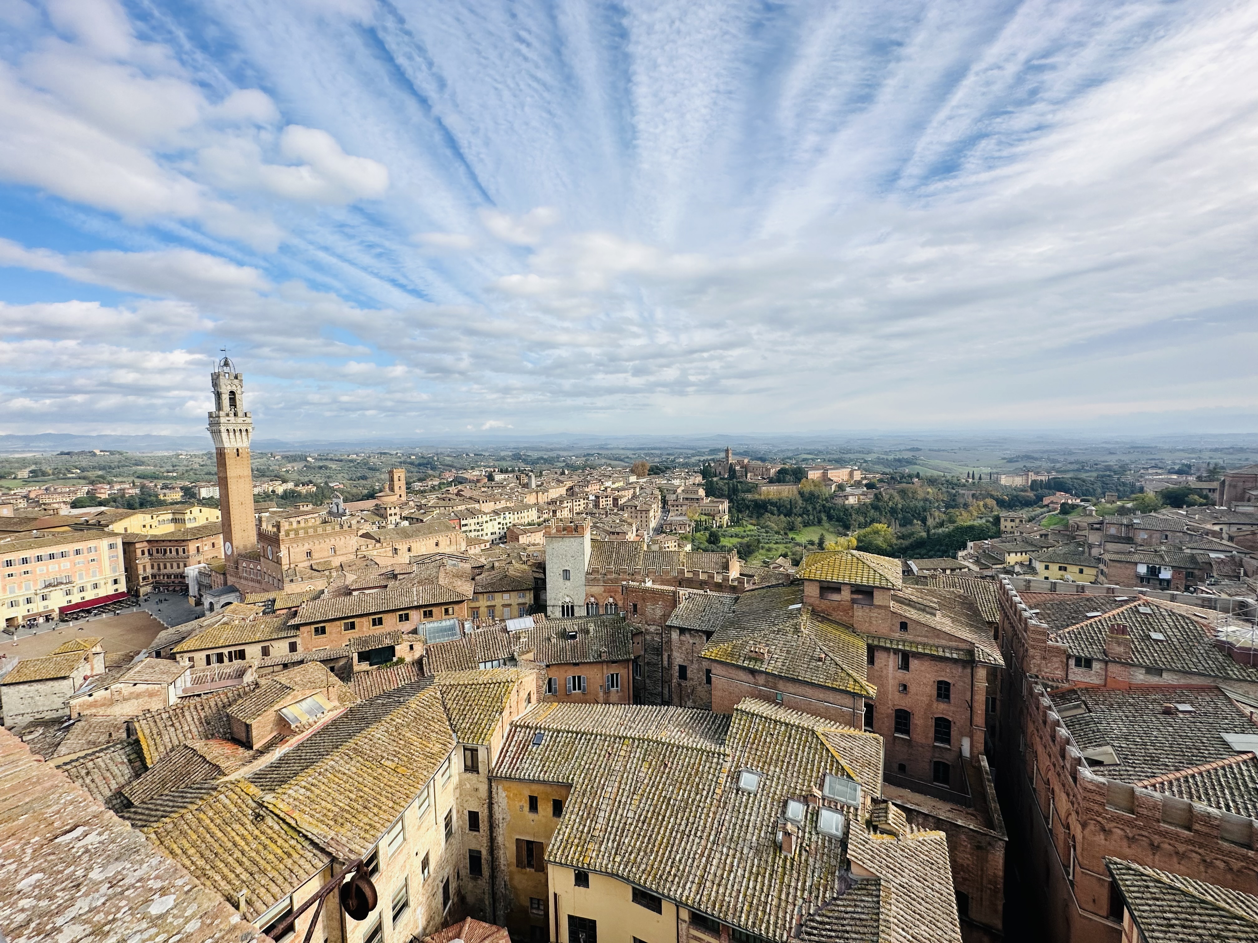 Siena rooftops and sky